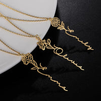 [LIMITED TIME ONLY] No Rain - No Flowers - Never Forget That I Love You | Birth Flower Name Necklace