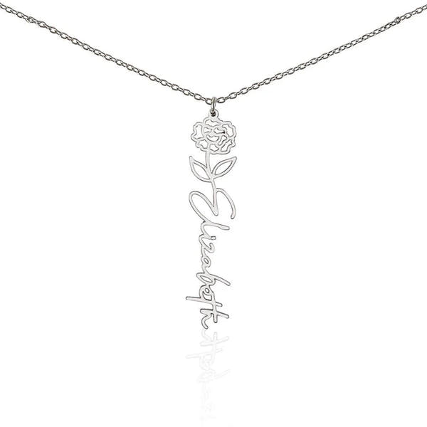 [LIMITED TIME ONLY] No Rain - No Flowers - Never Forget That I Love You | Birth Flower Name Necklace