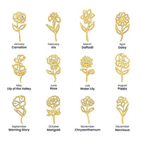 [LIMITED TIME ONLY] No Rain - No Flowers - Never Forget That I Love You | Birth Flower Name Necklace