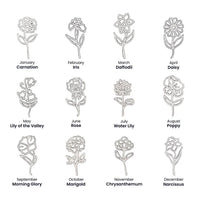 [LIMITED TIME ONLY] No Rain - No Flowers - Never Forget That I Love You | Birth Flower Name Necklace