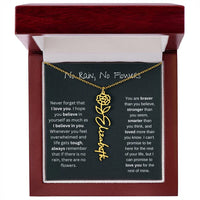 [LIMITED TIME ONLY] No Rain - No Flowers - Never Forget That I Love You | Birth Flower Name Necklace